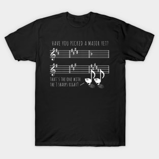 Funny Music School - Pick a Major T-Shirt